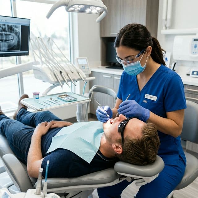 Advanced dental cleaning and patient care at Rosa Dental Center